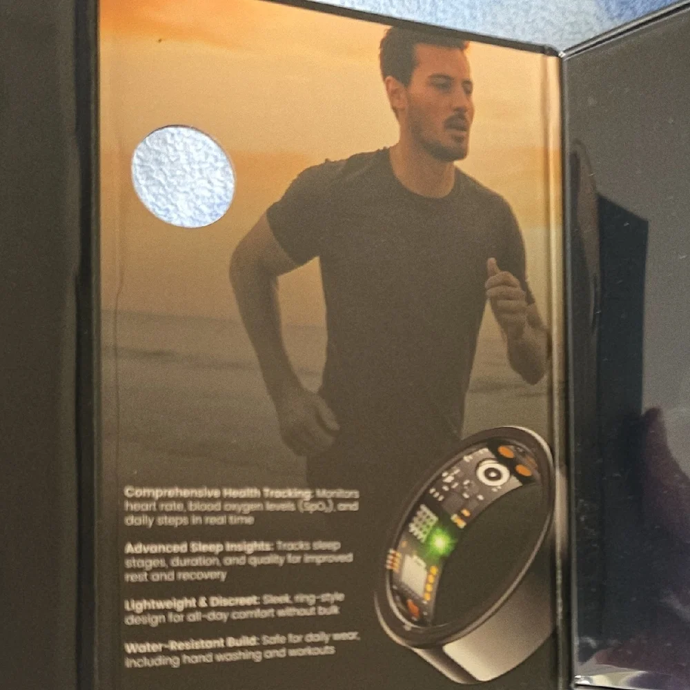 LivUp Smart Ring, Black, Size 9